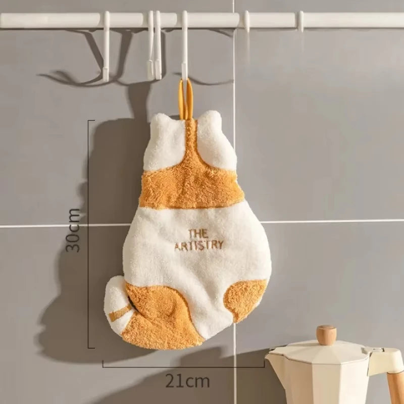 Cute Cat Hand Towel – Soft Absorbent Hanging Kitchen & Bath Decorative Hand Towel Zpaxo