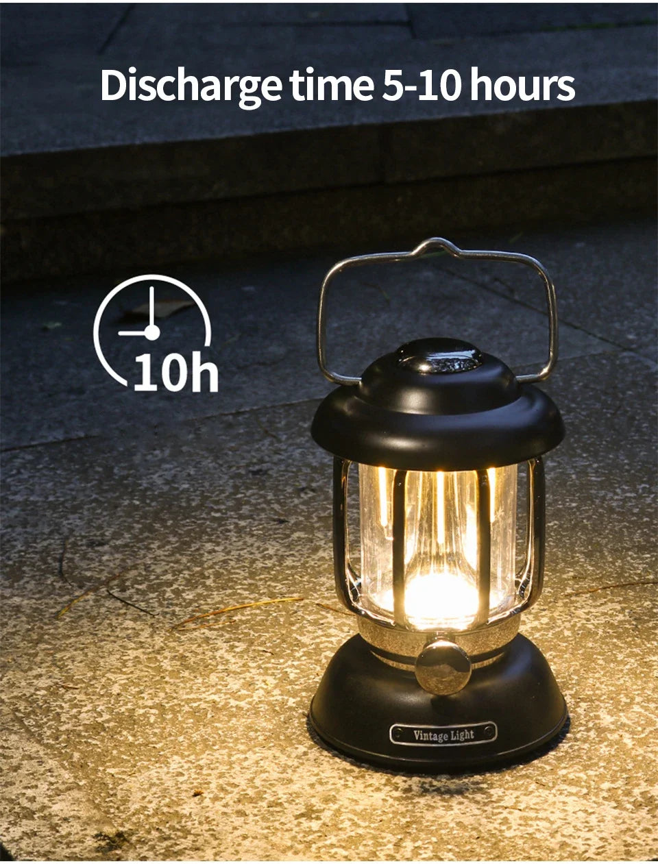 Retro USB Rechargeable LED Camping Lantern | Waterproof Portable