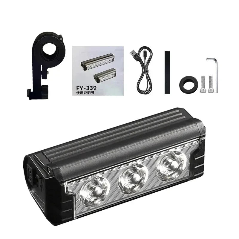 LED 6600 mAh Bicycle Light 2800 LM MTB Road Bike Front Lamp USB Rechargeable Safty Warning 5 Modes Cycling Bicycle Lights Zpaxo 2500mAh