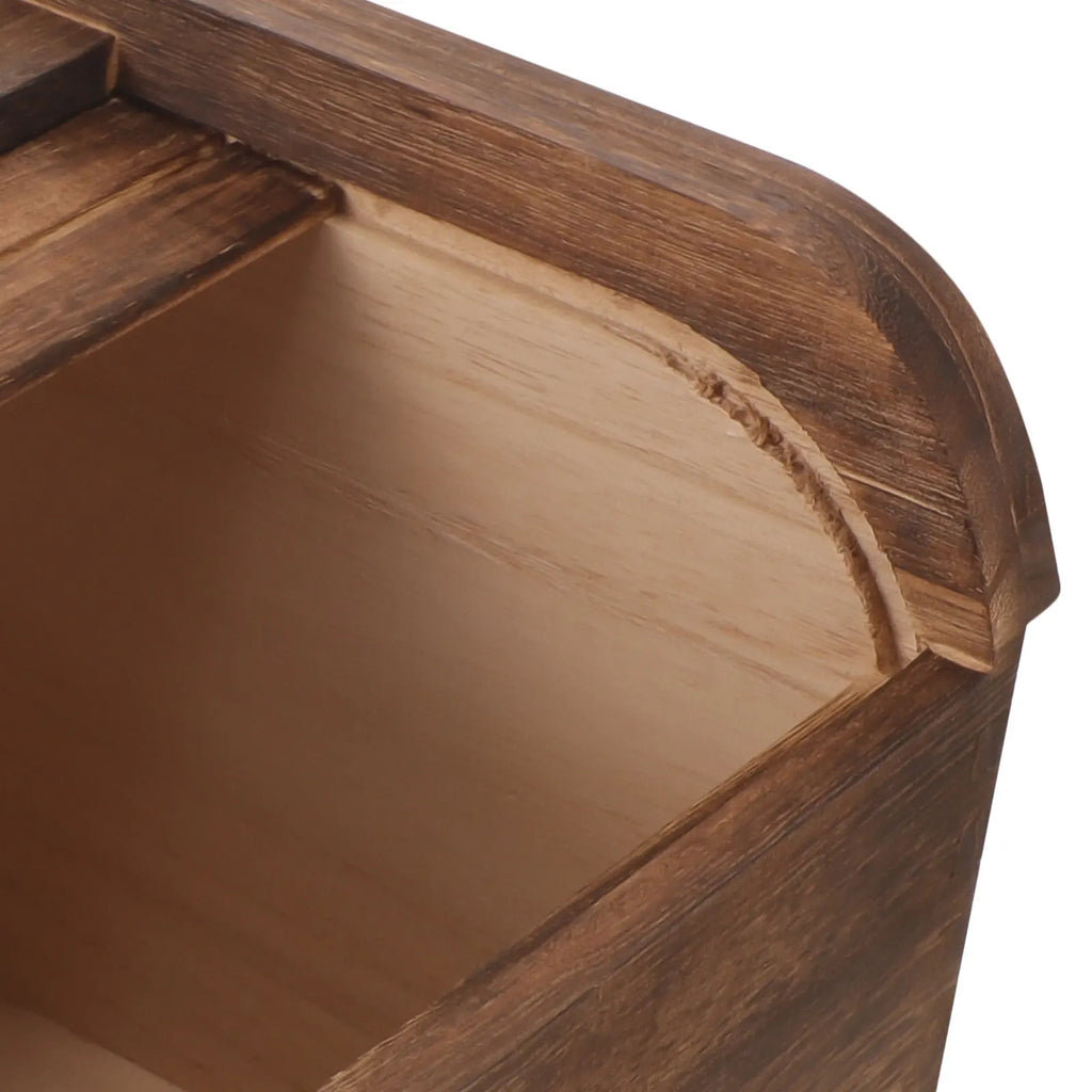 Large Wooden Rice Storage Container Lid Keeps Fresh Dry Ideal Pantry
