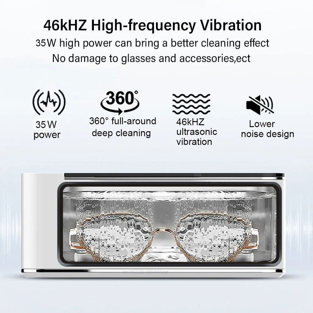 Ultrasonic Cleaner 35W Ultrasound Glasses Cleaning Machine 46KHZ