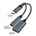 2 in 1 OTG Adapter Type USB C to USB A Data Transfer Converter with PD Charging Port for iPhone 15 Macbook Samsung Xiaomi Huawei Zpaxo 2 in 1