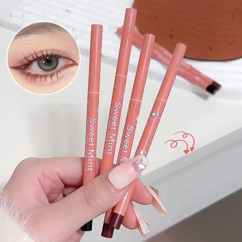 Red Brown Eyeliner Pencil Waterproof Long Lasting Matte Black Easy