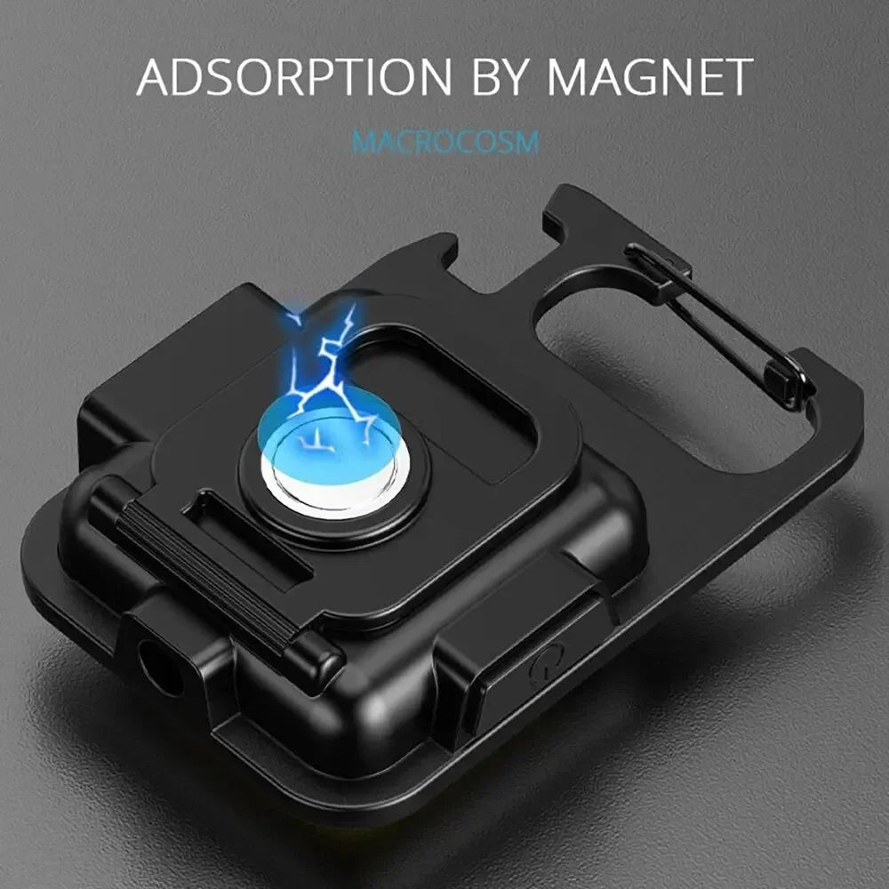 Mini COB LED Keychain Flashlight – 4 Modes, Magnetic, USB Rechargeable LED Keychain Flashlight Zpaxo