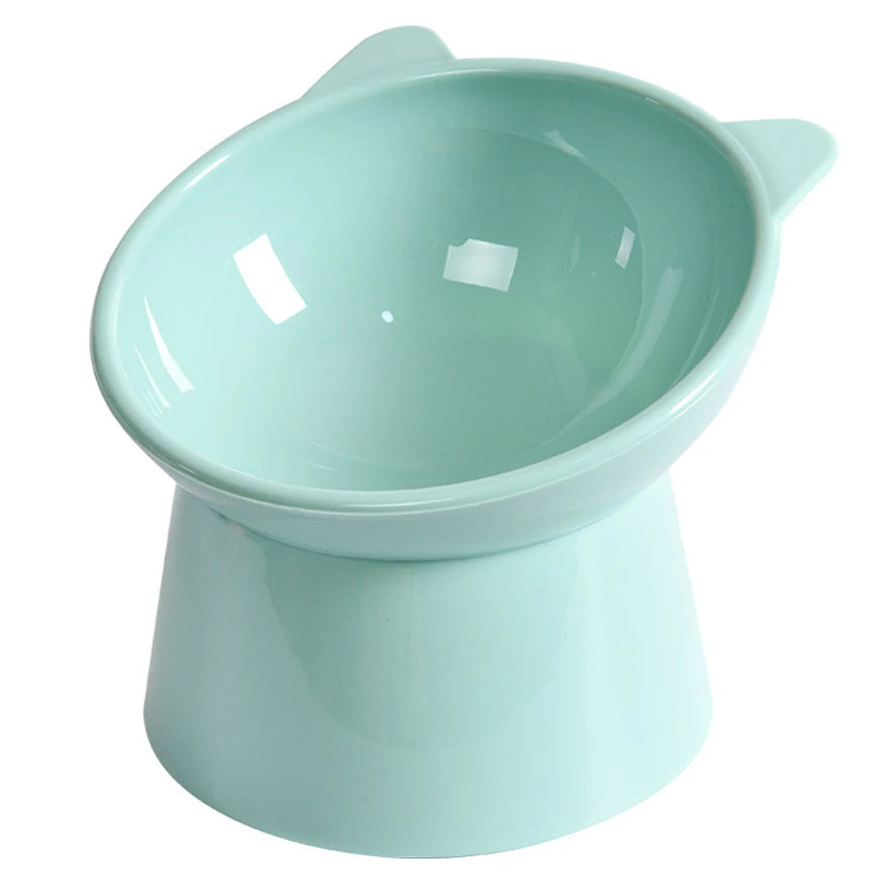 Tilted Cat Food Bowl Elevated Ergonomic Raised Anti Vomiting Tall Dog