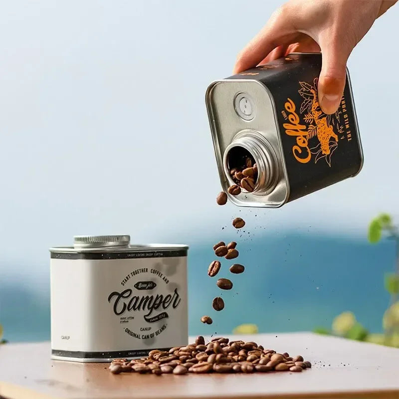 Household Kitchen Storage Jar, Sealed Coffee Bean Jar, Outdoor Camping Coffee Bean Moisture-Proof And Fresh-Keeping Jar Zpaxo