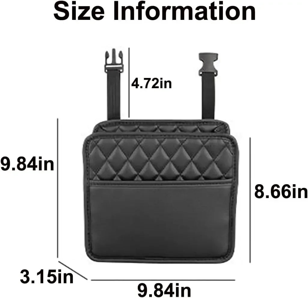 Car Seat Back Organizer – Waterproof PU Leather Hanging Caddy