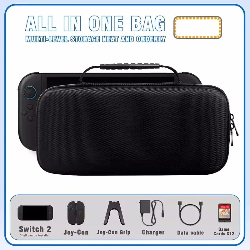 Nintendo Switch 2 Carrying Case – Hard Shell & Game Card Slots Console Carrying Case Zpaxo