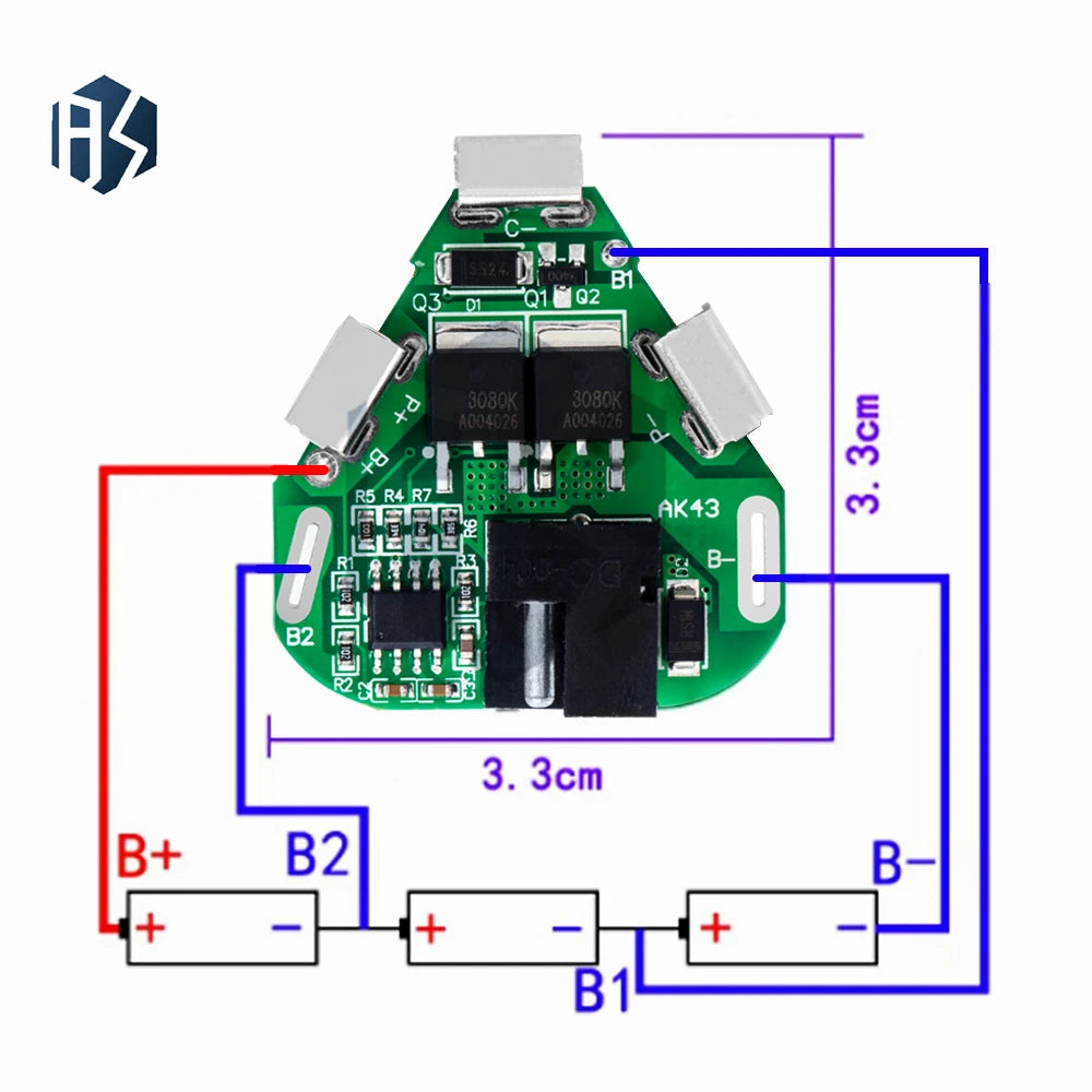 3S 4S 5S Li-ion Battery BMS Protection Board Charge Discharge Module Zpaxo