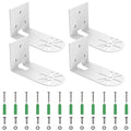 8Pc L Shape Bracket Wall Mount Universal Camera Iron Bracket Right Angle PTZ Version Camera Surveillance Bracket Steady Support Zpaxo Bracket 4pcs