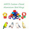 Custom Closed Aluminium Bird Rings 2025 Black 2026 Green Canary