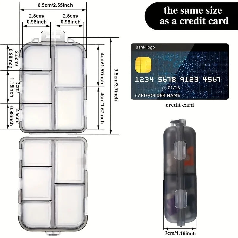 Tcare Travel Pill Organizer Moisture Proof Pills Box Pocket Purse