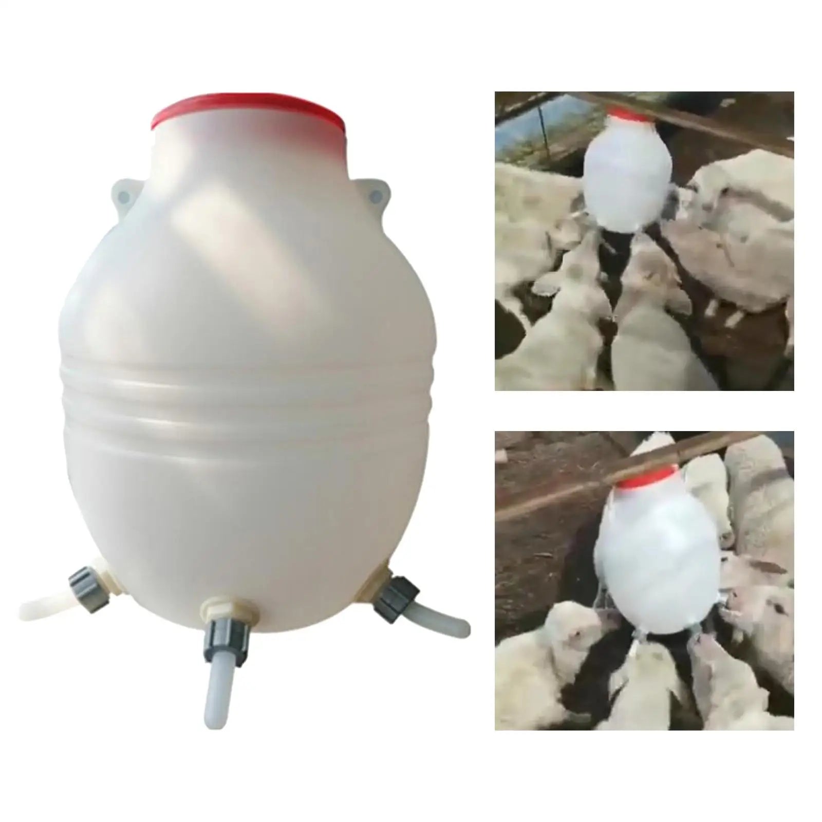 Thickened Large Capacity Lamb Feeder Milk Bottle Sheep Feeding 6 Nipples Animal Dog Poultry Livestock Feeding Pot Supplies Zpaxo Default Title