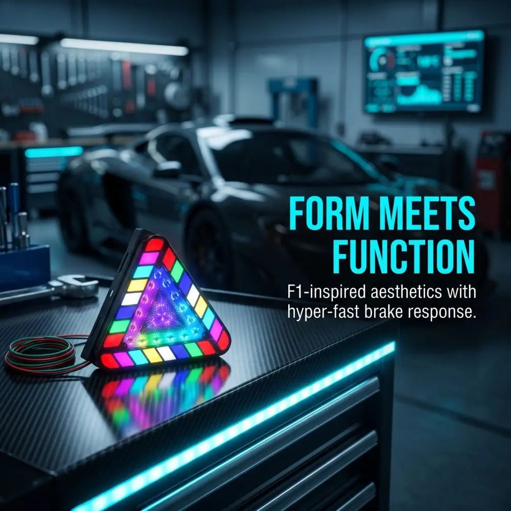 Flowing Light RGB Brake Lights High-brightness Tricolor Triangular Zpaxo