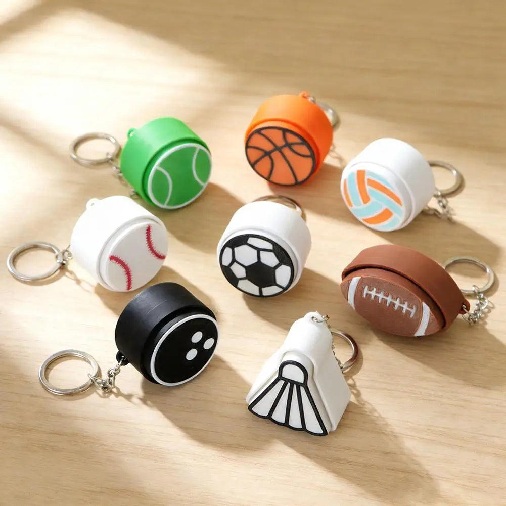 Sports Ball Keychain – Football, Basketball & Baseball Design Sports Keychain Zpaxo