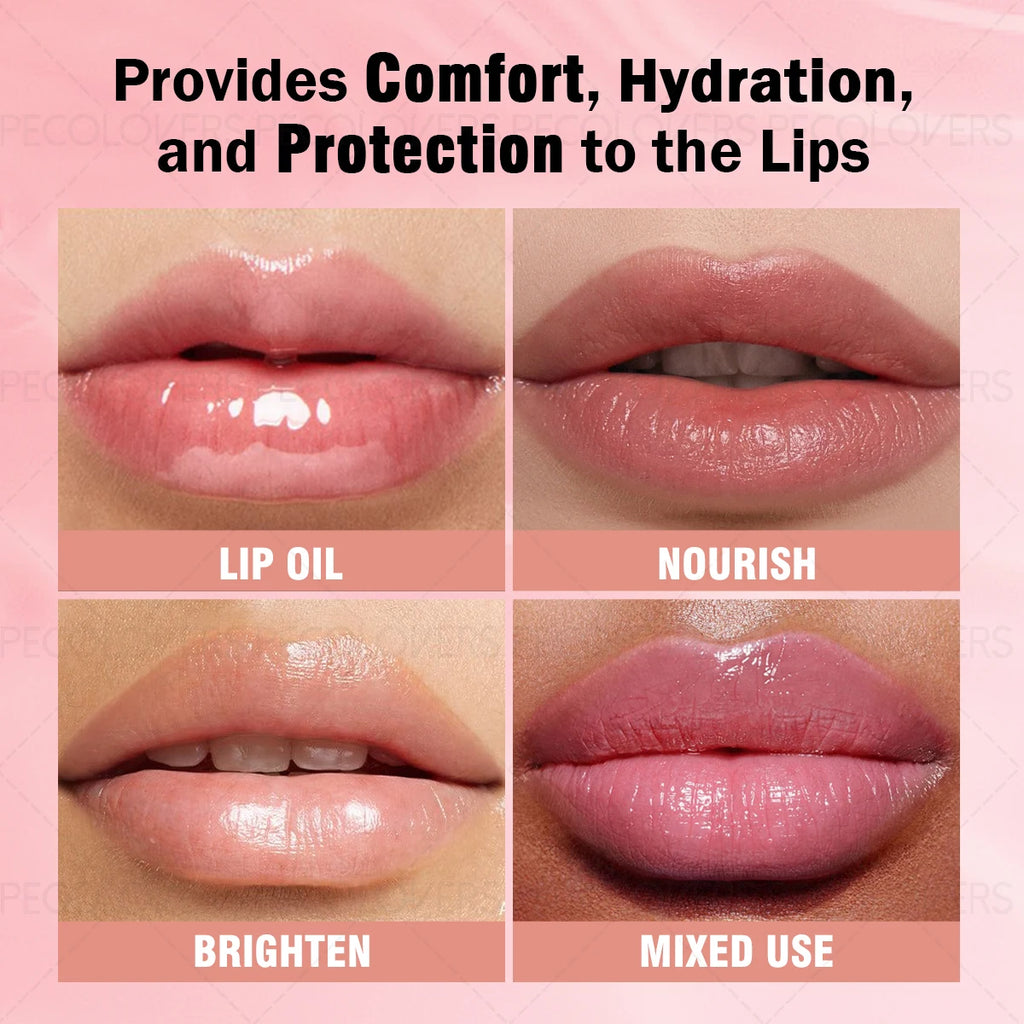 Crystal Jelly Clear Moisturizing Lip Oil Plumping Lip Gloss Makeup Sexy Plump Lip Glow Oil Tinted Lip Plumper Korean Cosmetics Zpaxo