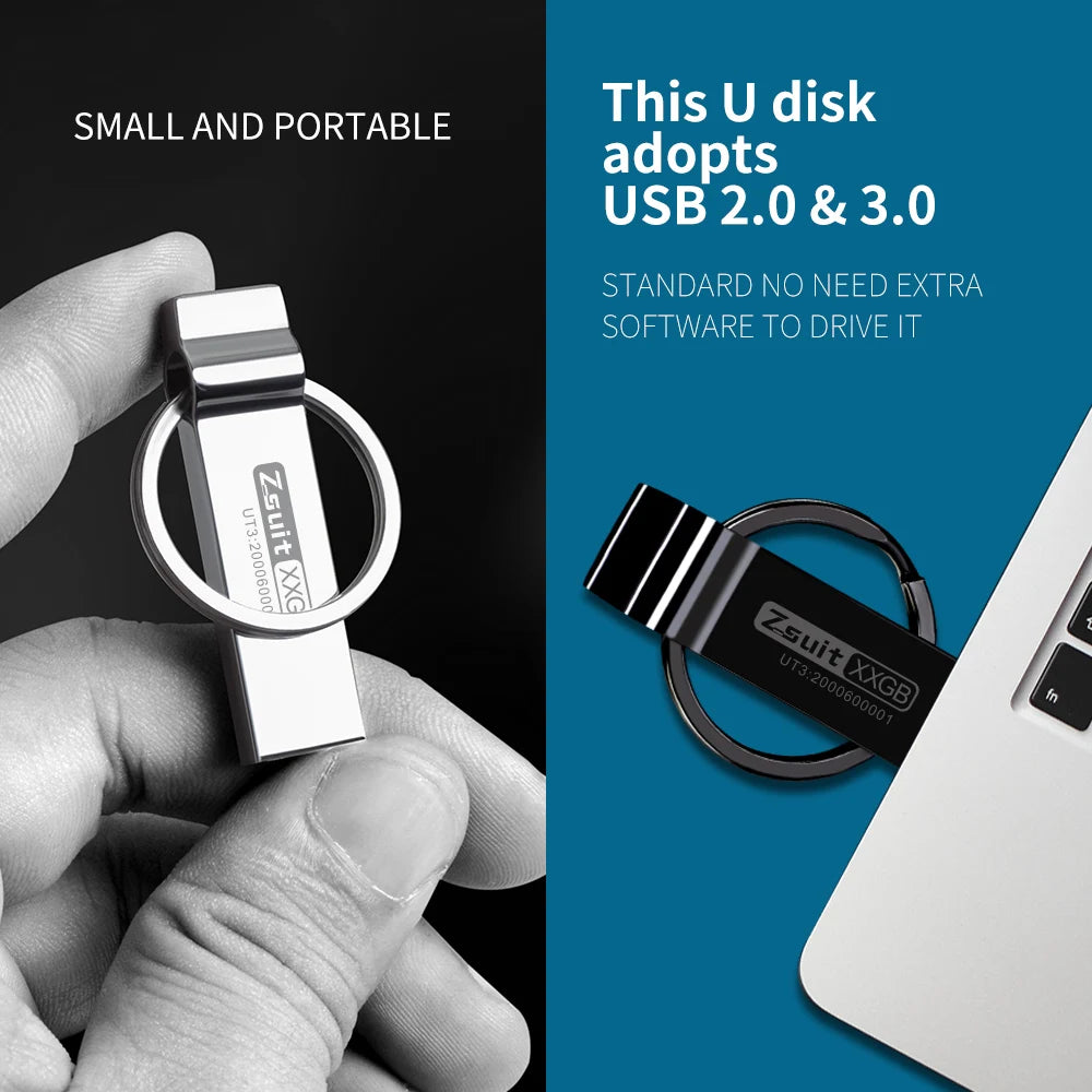Zsuit Metal USB 3.0 PenDrive Hight Speed Flash Usb Stick Memory Stick 32GB 64GB 128GB Waterproof USB Flash Pen Drives U Disk Zpaxo