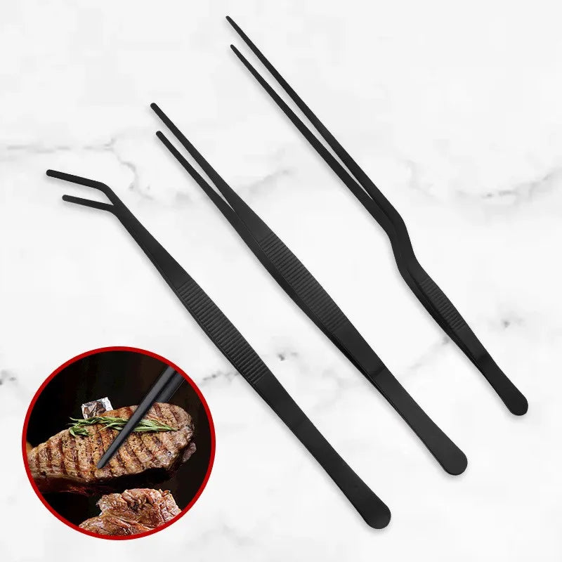 Stainless Multifuctional Steel Elbow Tweezers Aquarium Clip Long
