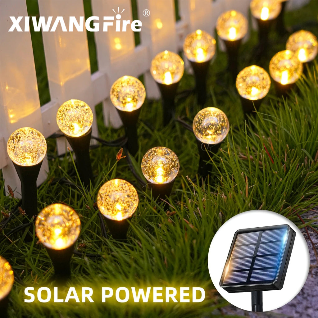 Solar Garden Light 20 LED Outdoor Waterproof Decorative Lamp Warm Zpaxo