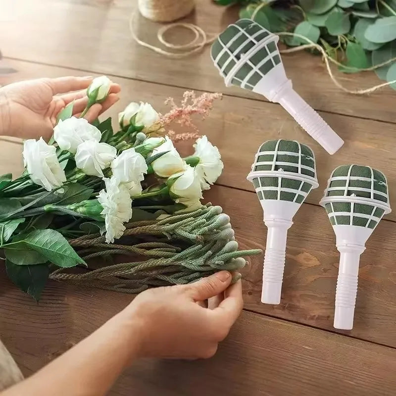 Foam Bouquet Handle Holder Floral DIY Wedding Decor Artificial Flower