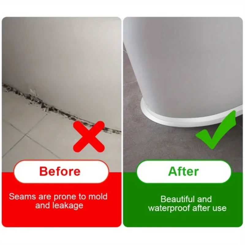1pc Bathroom Waterproof Wall Stickers Sealing Tapes PVC Adhesive Sealing Strips Sink Edge Tape Kitchen Bathroom Accessories Zpaxo