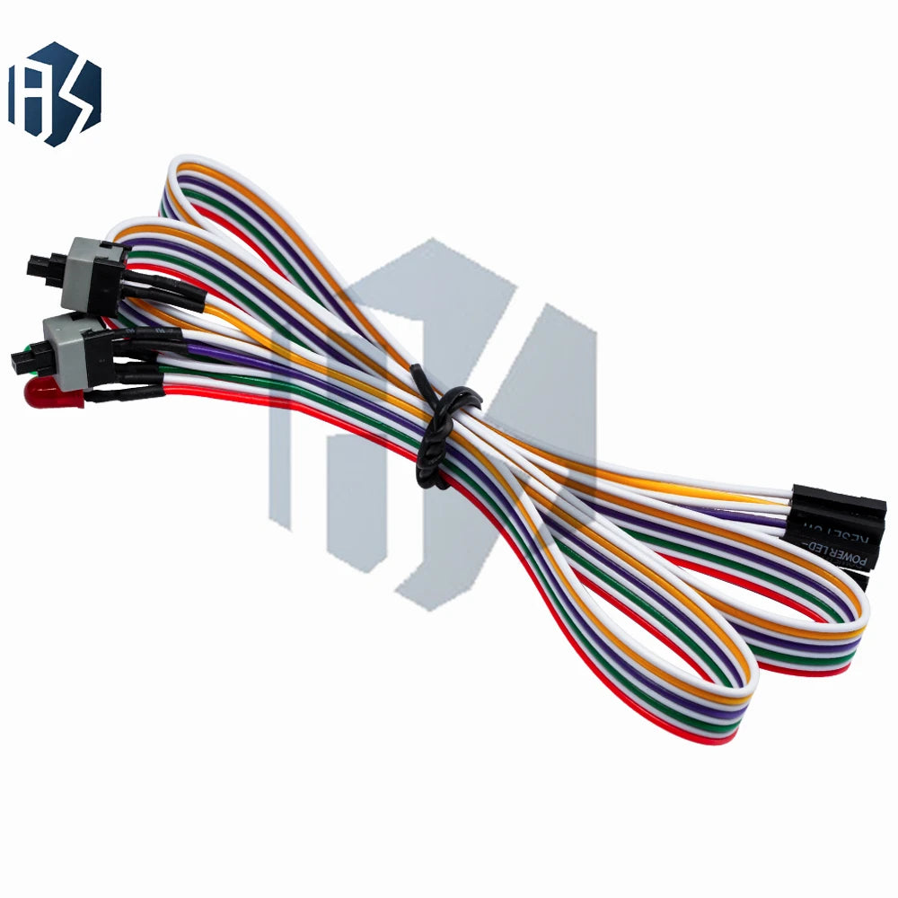 1PCS 65cm PC Motherboard Power Reset Switch Cable, LED Indicator ON/OFF Front Panel Wire Zpaxo Default Title