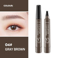 Waterproof Eyebrow Pen, Microblading Eyebrow Pencil With 4 Split Head, Natural Looking Brows Makeup ( 5 Colors) Zpaxo 04