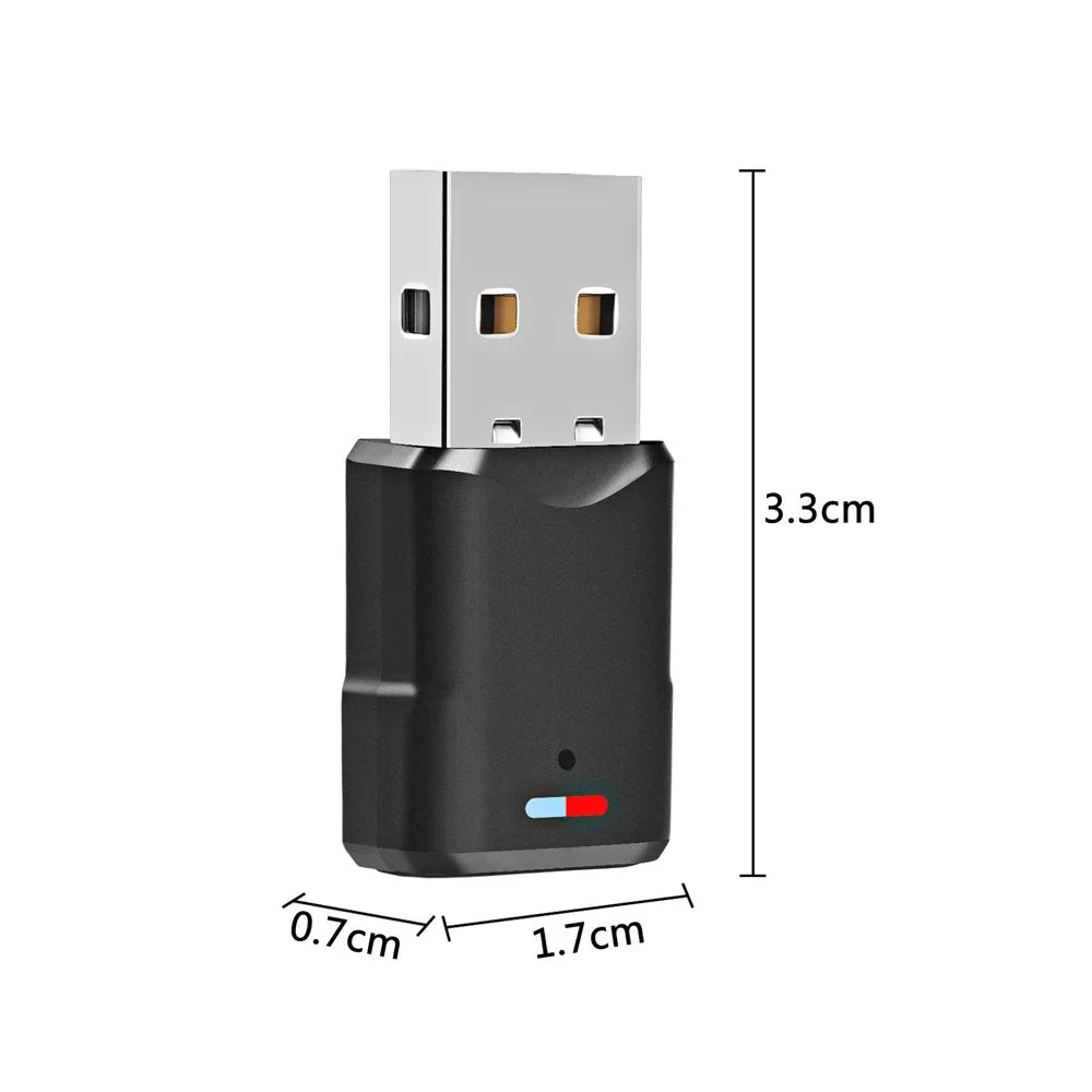 for PS5 PS4 TV Computer Bluetooth-compatible Headset Wireless Audio Transmitter BT5.3 Audio Adapter Driver-free/Plug and Play Zpaxo