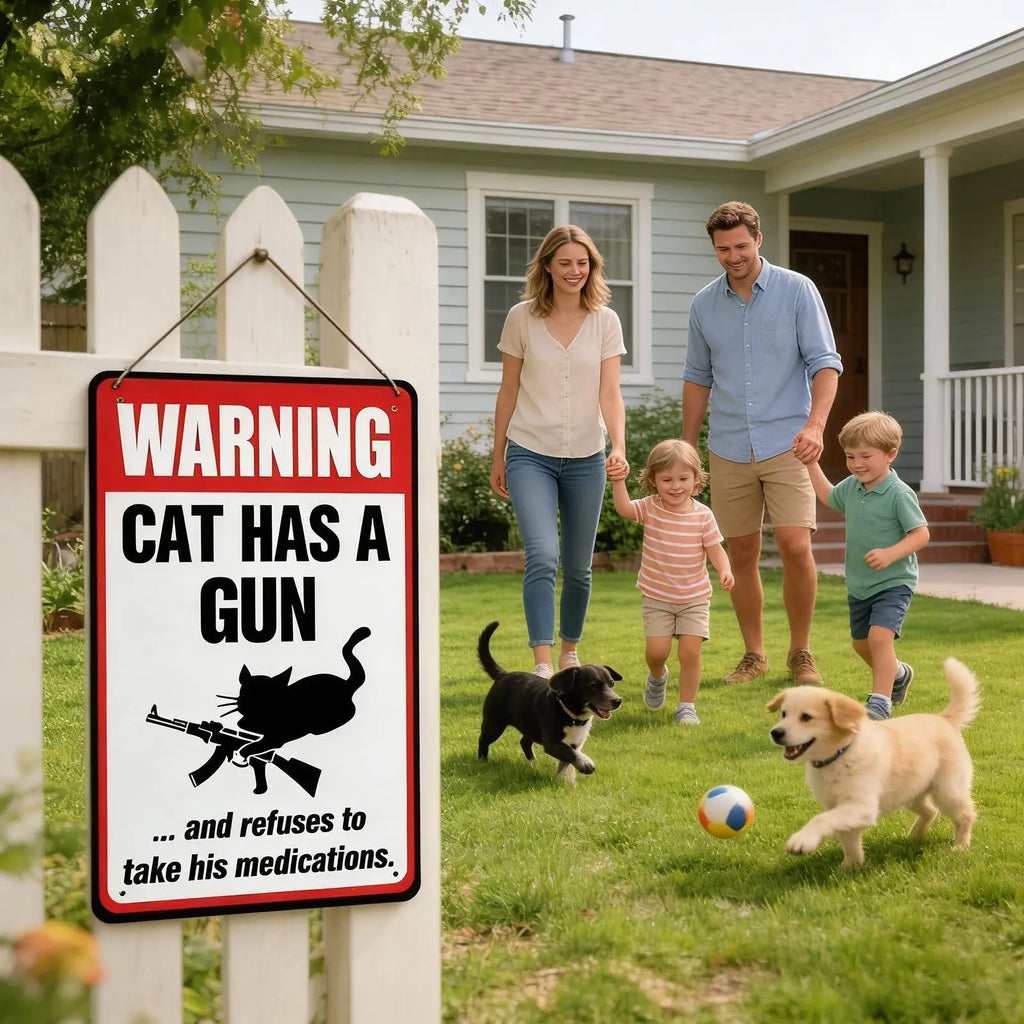 Warning Signs Funny Humorous Waterproof Non Drilling Beware Dog Fence