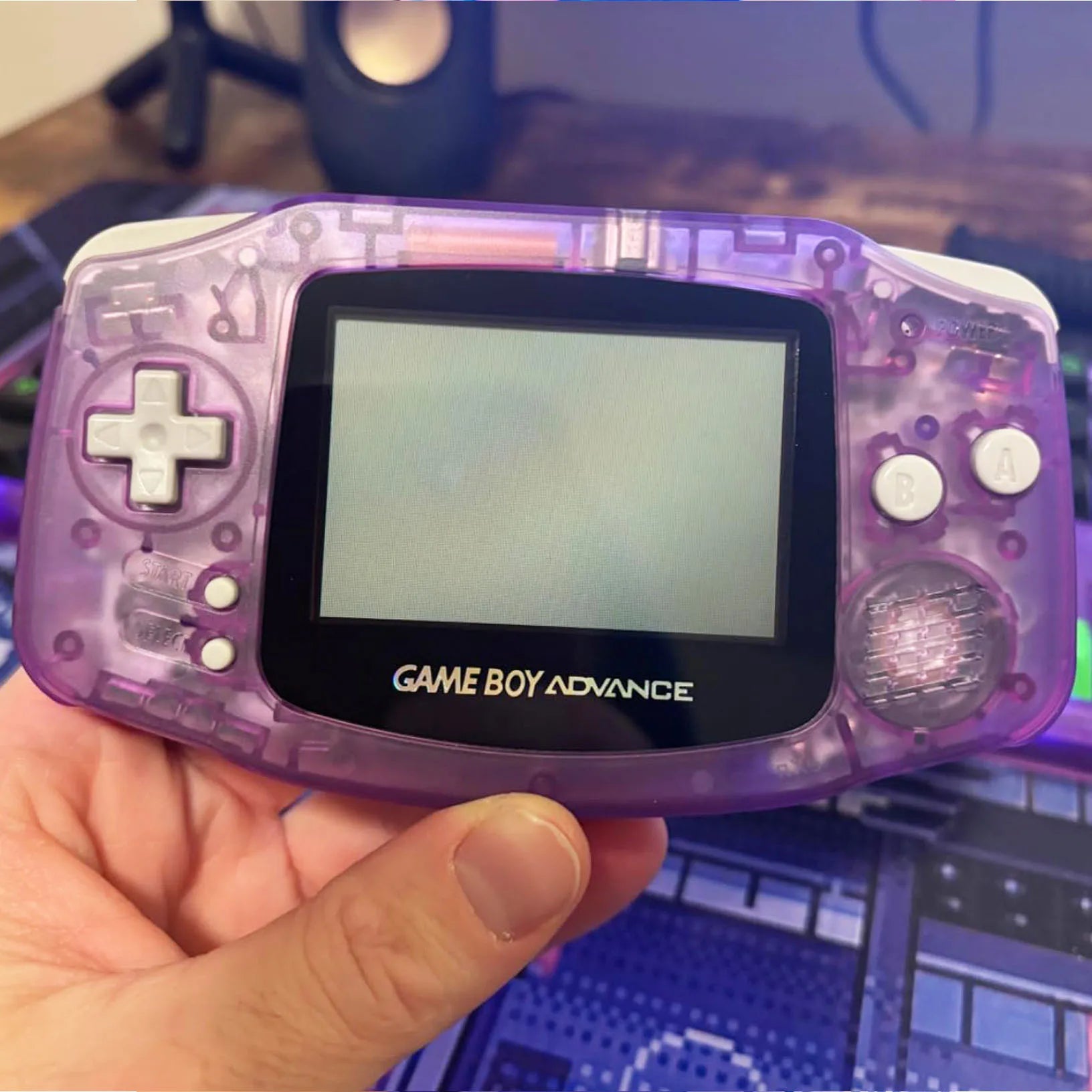For Custom GBA Housing Shell For Game Boy Game Console Protection Case Advance Replacement Button Screws Kit Clear Transparent Zpaxo