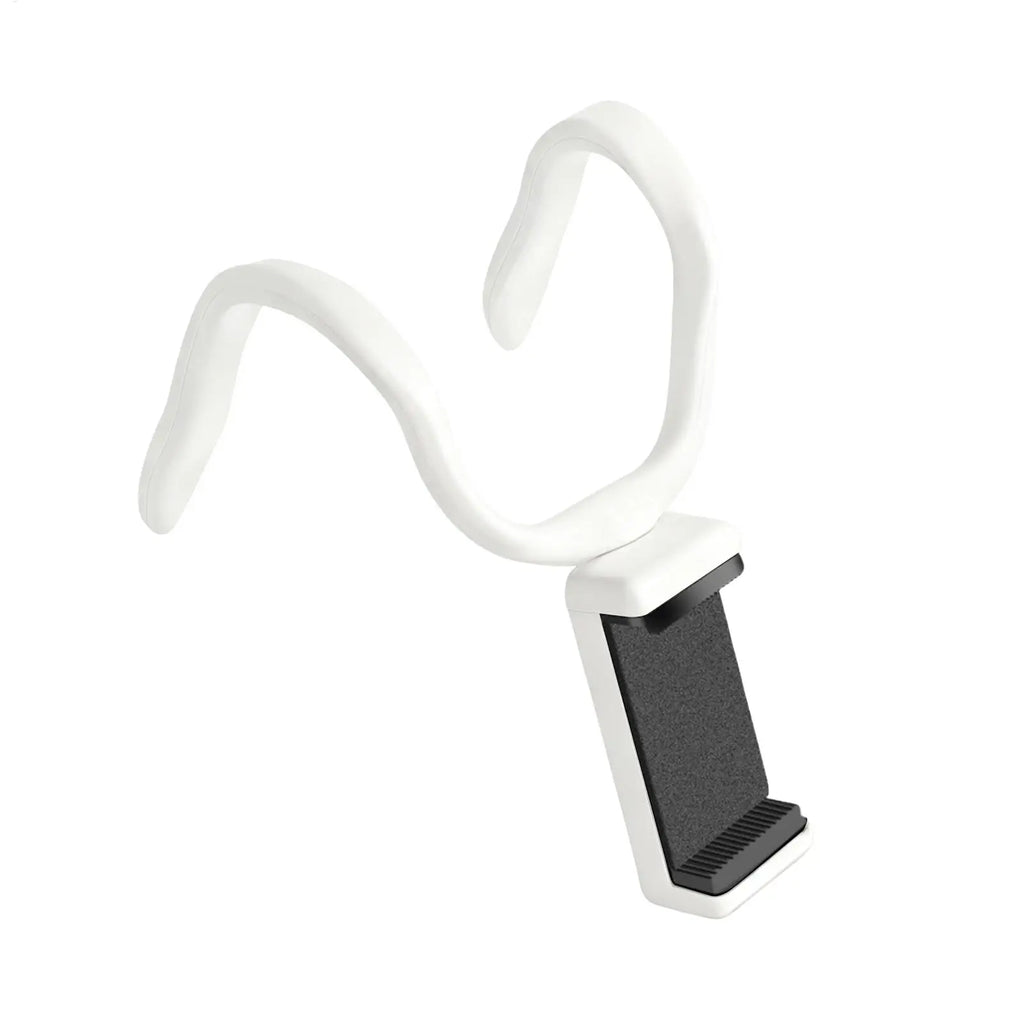Phone Holder For Treadmill Folding Cellphone Bracket For Gym Hose Design Bendable Treadmill Phone Stand For Shopping Cart Zpaxo WHITE