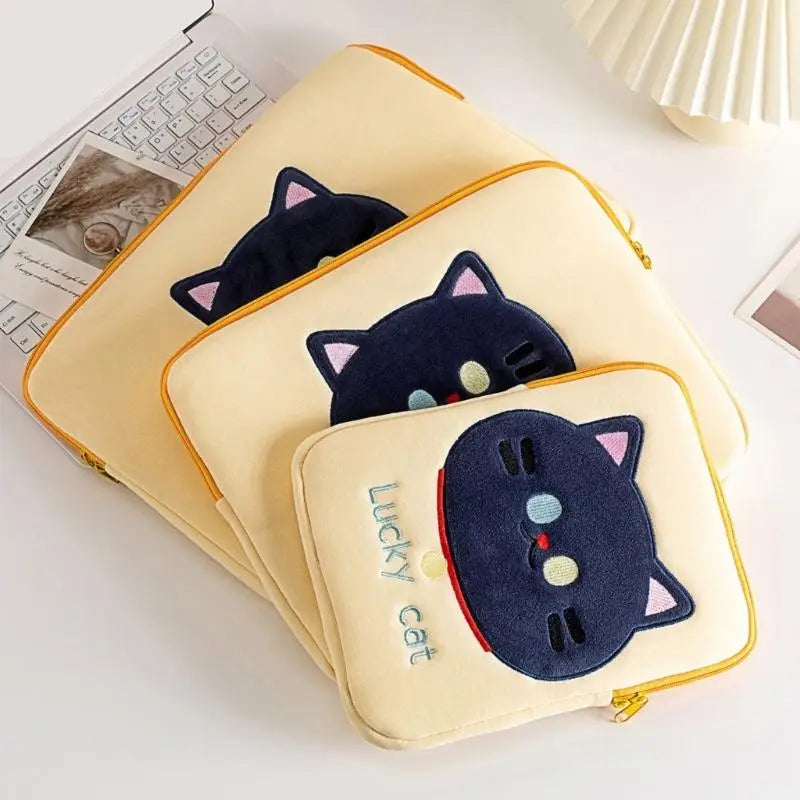652F Kitten Pattern Laptop Sleeve Case Shockproof Padding Carrying Zpaxo