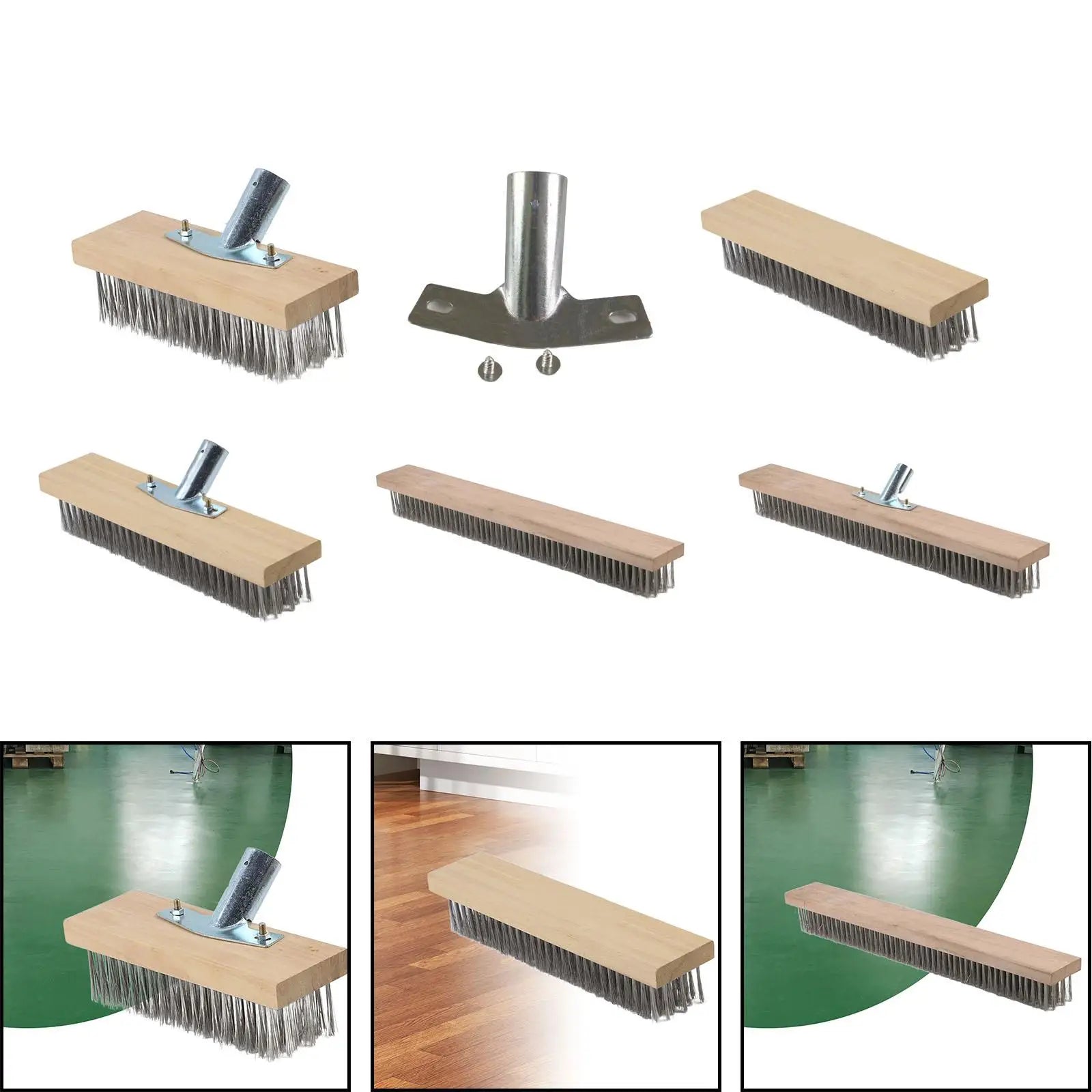 Wire Broom, Wire Deck Brush, Removes Wire Scratches, Cleaning Brushes, Metal Zpaxo