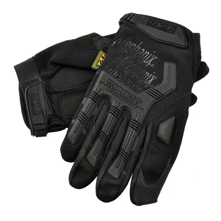 Tactical full finger outdoor sports cycling fitness touch screen special forces military fans anti slip gloves Zpaxo black gloves L