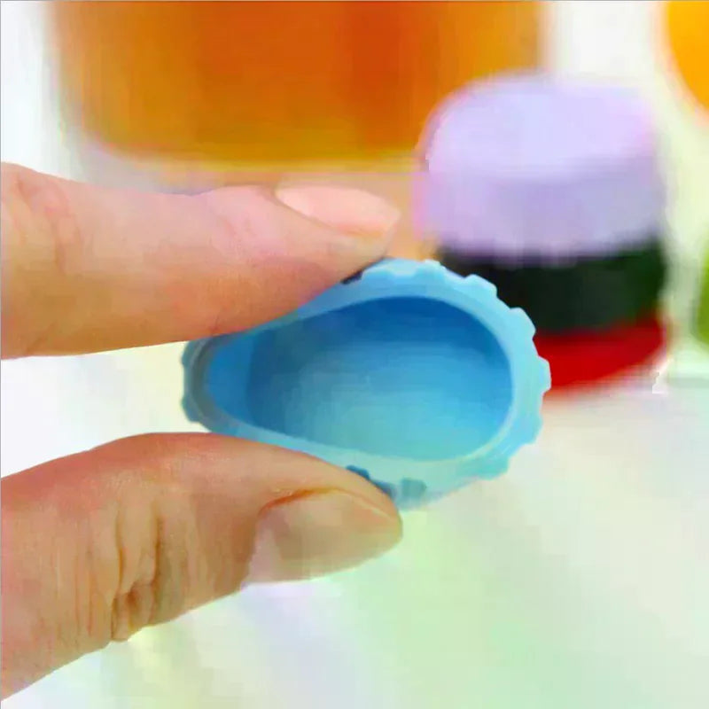 Beer Cover Soda Cola Lid Wine Saver Stopper Reusable Silicone Bottle Caps 6pcs Zpaxo