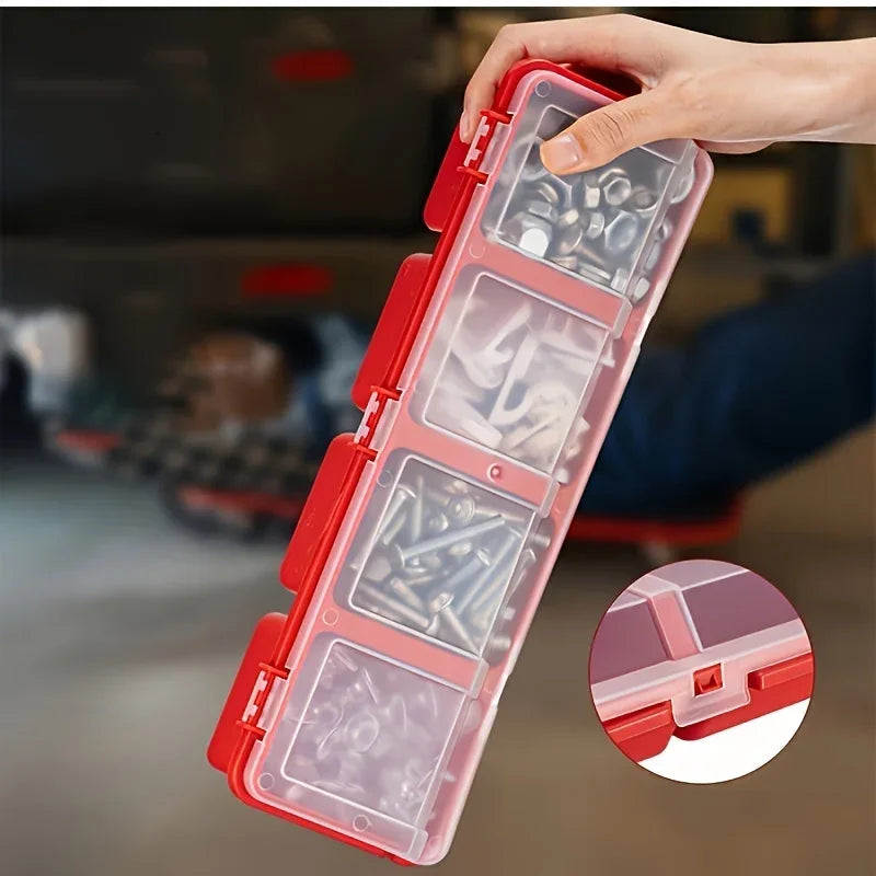 1Pc Multi-Compartment Organizer Box For Screws & Small Parts - Durable Plastic Hardware And Jewelry Storage Case Zpaxo
