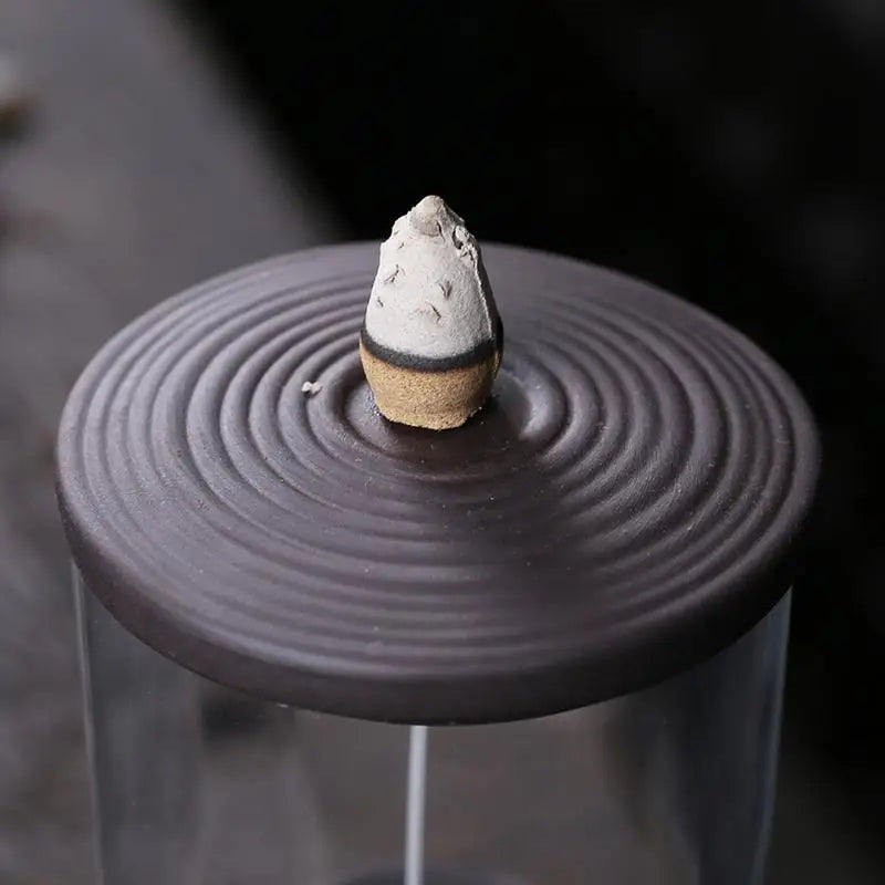 Handmade Ceramic Incense Burner Smoke Waterfall Backflow Living Room