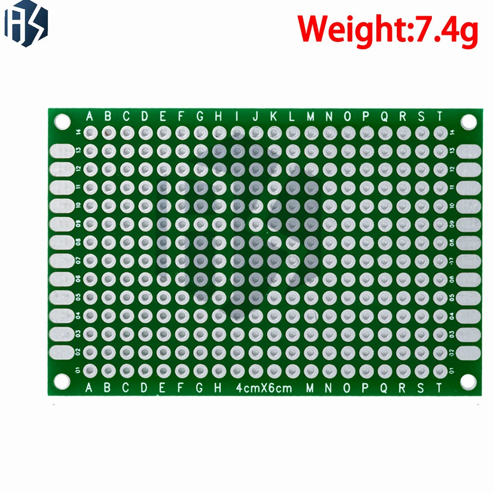 Universal FR-4 Prototype PCB 4x6cm Thick Tin-plated Standard Pitch 1 Zpaxo
