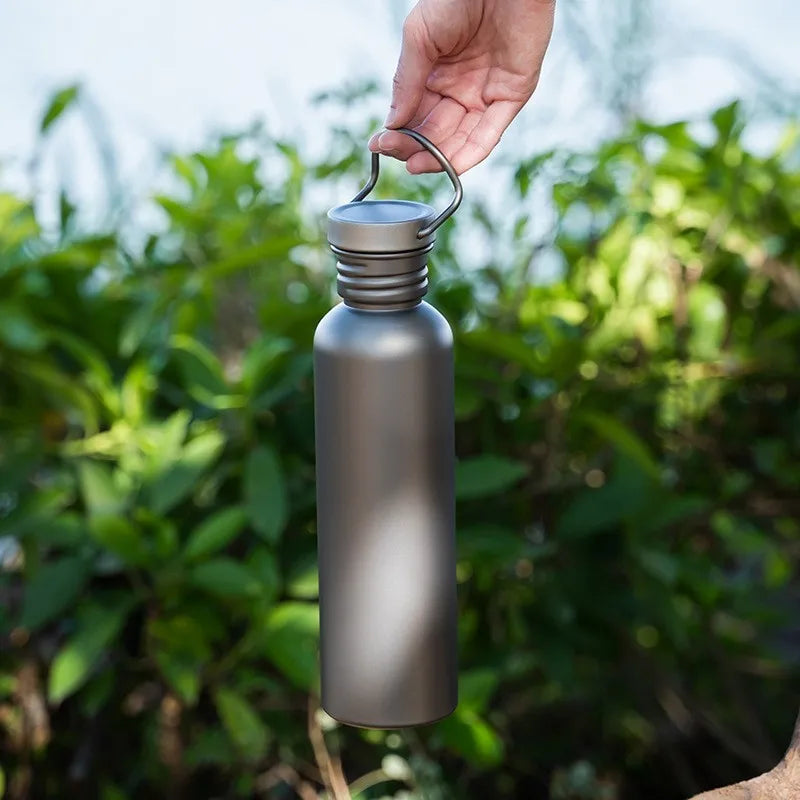 500/600/750ML Pure Titanium Sports Water Bottle for Outdoor Cycling, Travel, Camping, Lightweight, Suitable for Boiling Water Zpaxo