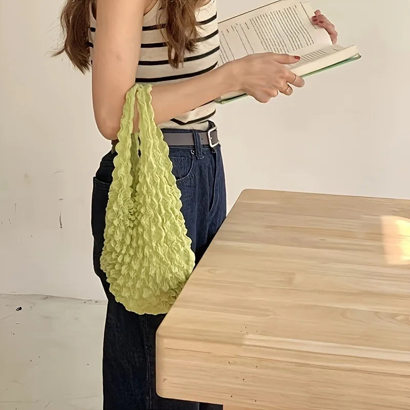Large Capacity Stretch Tote Bag Magic Retractable Shopping Handbag