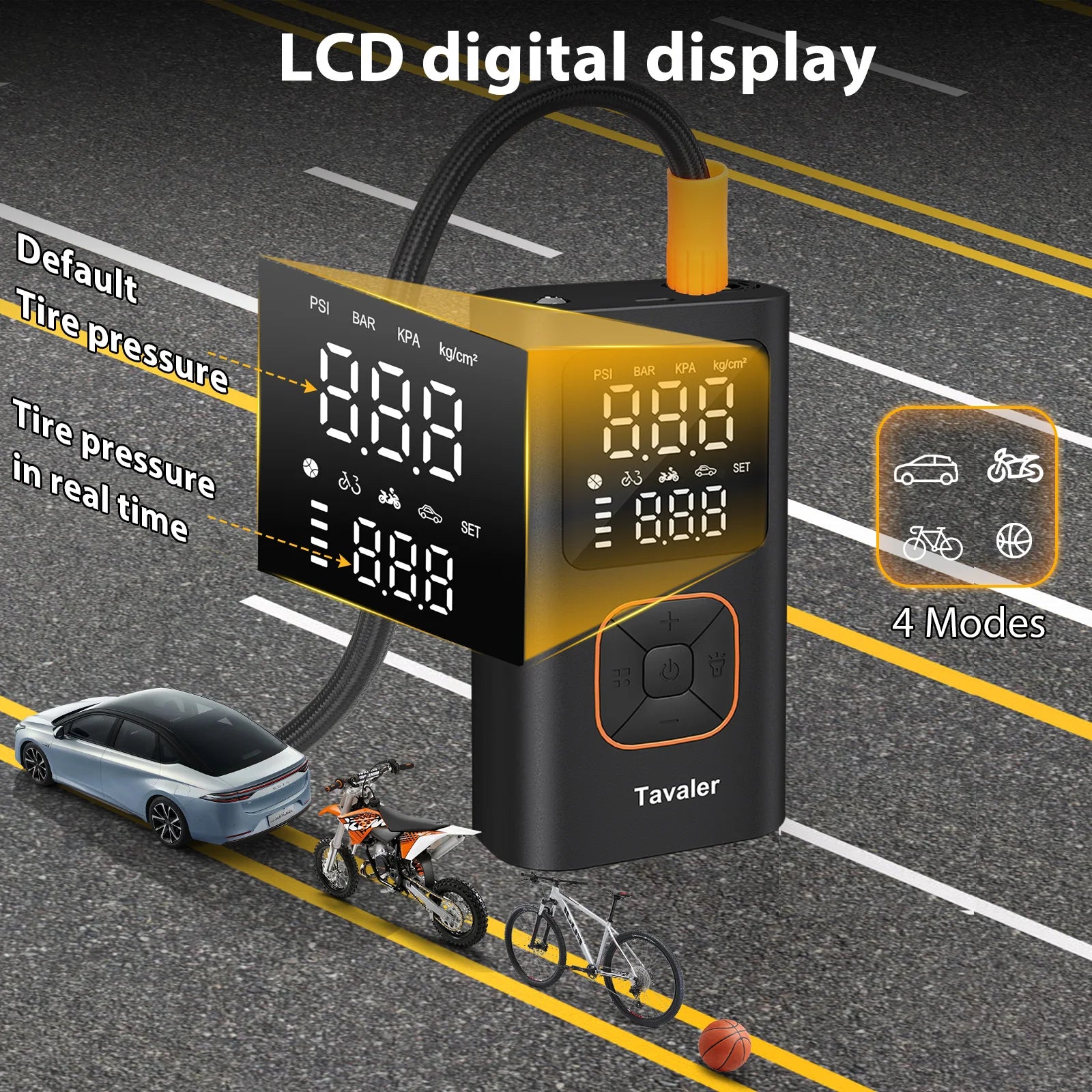 Tavaler Car Tire Inflator Portable 150PSI Wireless Air Injector Motorcycle Bike Electric Air Pump Ball AUTO Car Air Compressor Zpaxo