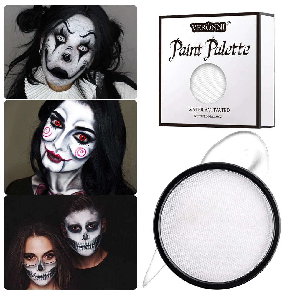 Water Activated Face Body Paint Non-toxic Safe Painting Multiple Zpaxo 1pcs-white