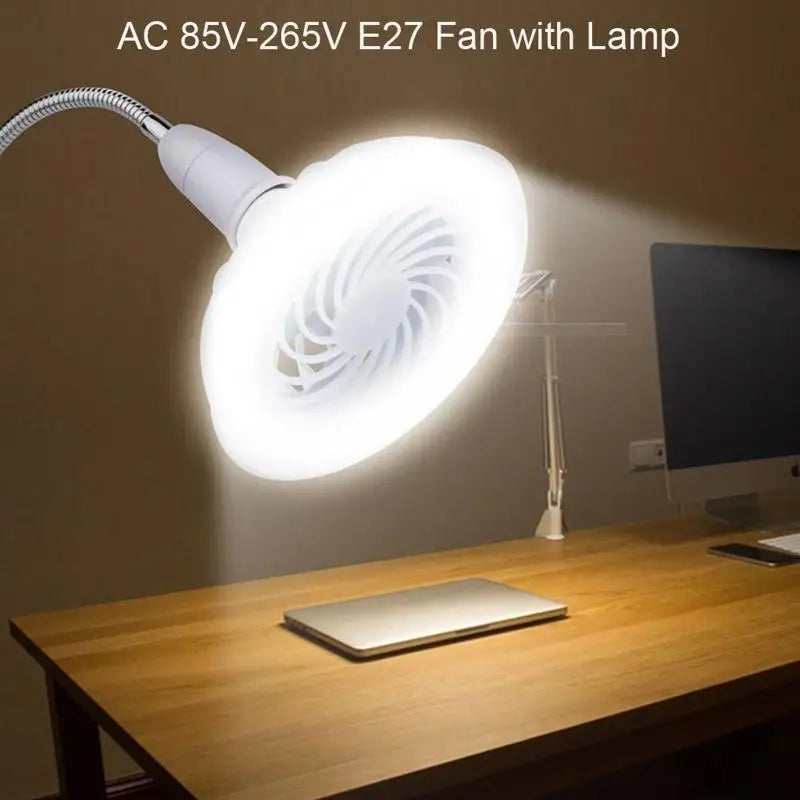 652F 10W Hanging Fan Canopy Lamp Adjustable Lamp with E27 Lamp Head AC85V-265V for Study Office Kitchen Night Markets Stall Zpaxo