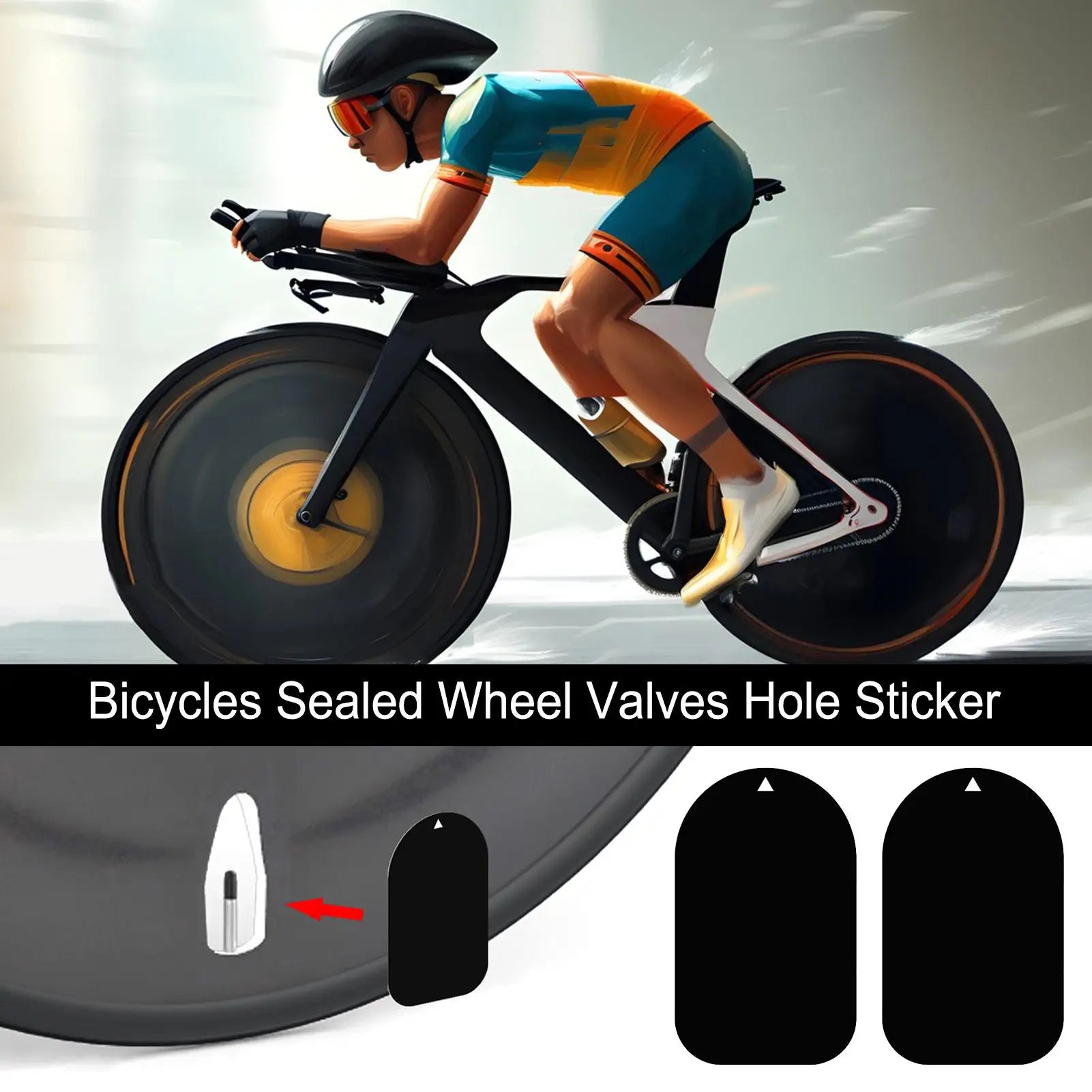 Bike Disc Valve Cover Dustproof Protective Sticker Road Carbon