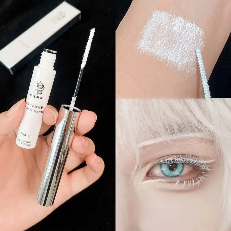 White Curling Mascara Waterproof Long-wearing Fast Drying Eyelashes
