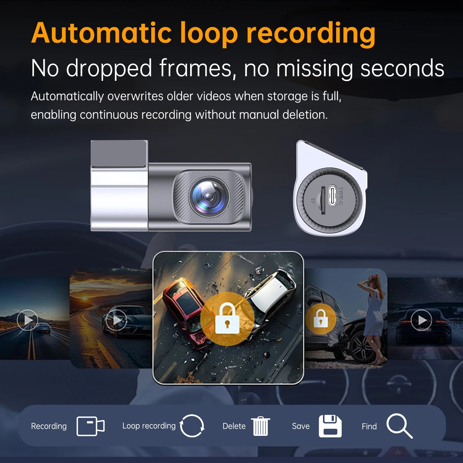 1080P Dash Camera Vehicle Recorder Wifi Dashcam Smart Car Video APP Zpaxo