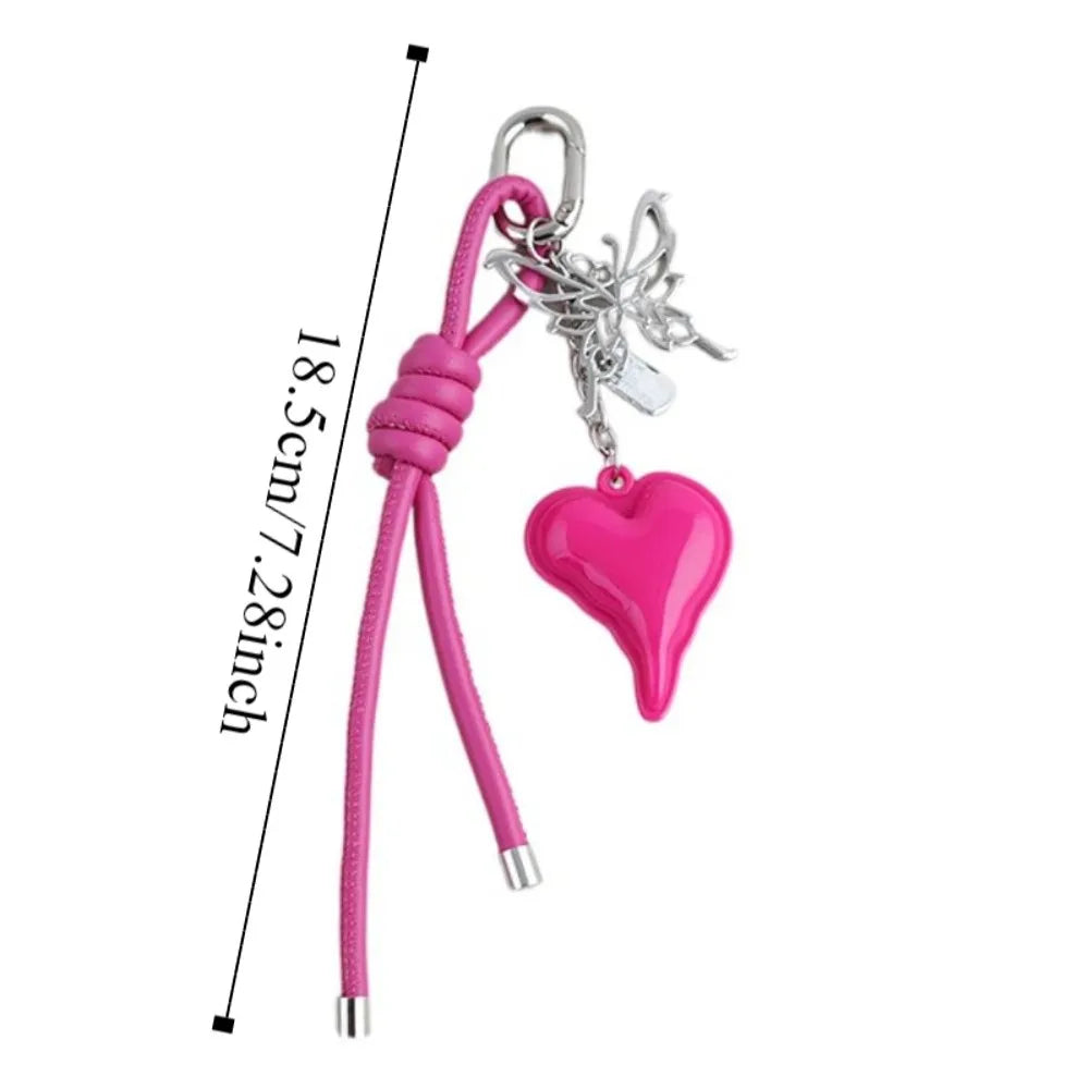 Butterfly Cartoon Girl Heart Keychain Anti-lost Bag Decoration Shaped Zpaxo