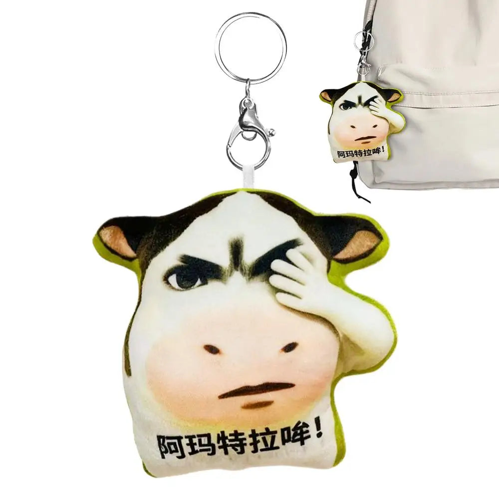 Animal Bag Charm Cattle Keyring Purse Charm Stuffed Cow Keychain For Men Women Boys Girls Youth Teens Husband Son Daughter Zpaxo 01 China Mainland