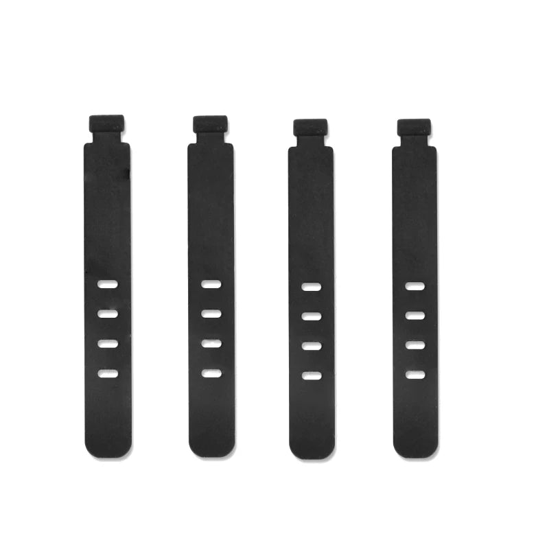 Silicone Cable Strap Wire Organizer Earphones Mouse USB Reusable Zpaxo Black-4PCS