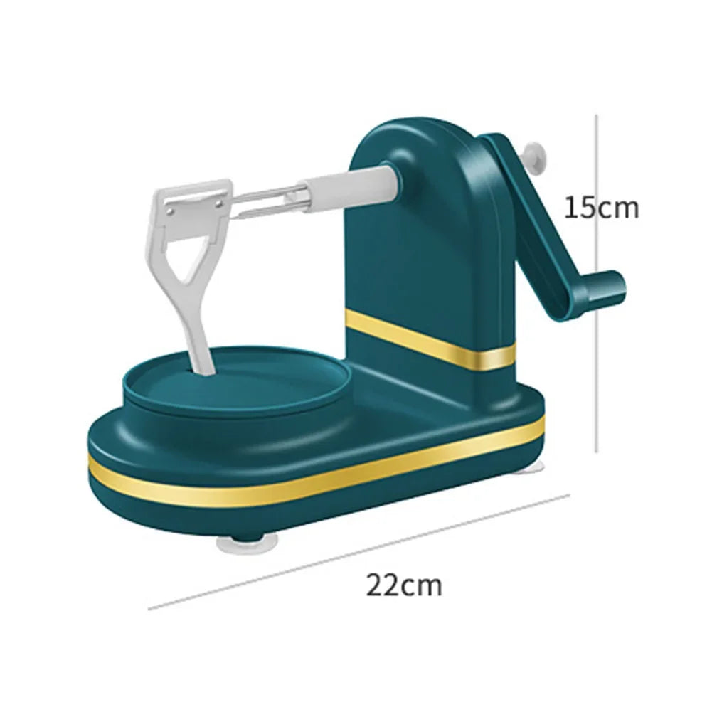 1 Apple Potato Peeler Versatile Fruit Slicing Machine Stainless Steel Zpaxo Dark Green